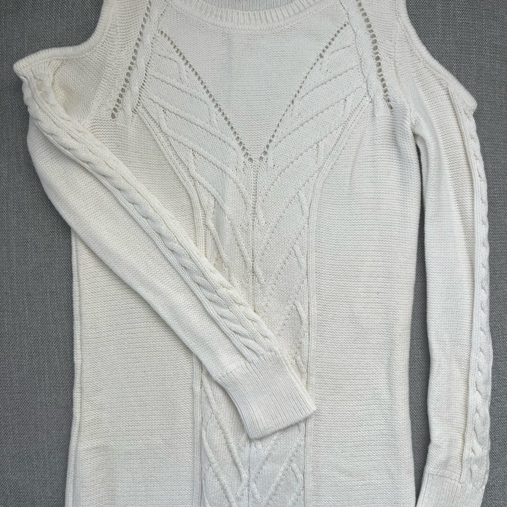White Knit Sweater Dress